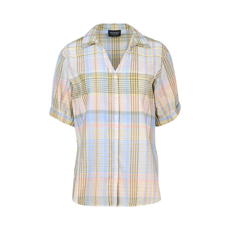 Vassalli Dropped Shoulder Shirt With Rounded Hem image number 2